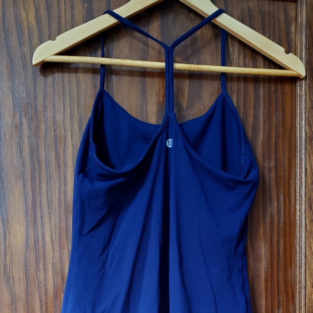 Purple blue Lulu Lemon Racer T back tank top Size 8